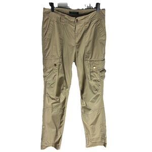 Polo Ralph Lauren Cargo Pants Women's Size 6 Khaki Brown Utility Pockets Cuff